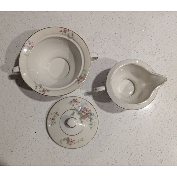 Vintage Theodore Haviland Apple Blossom Cream Sugar Set - Picture 8 of 16